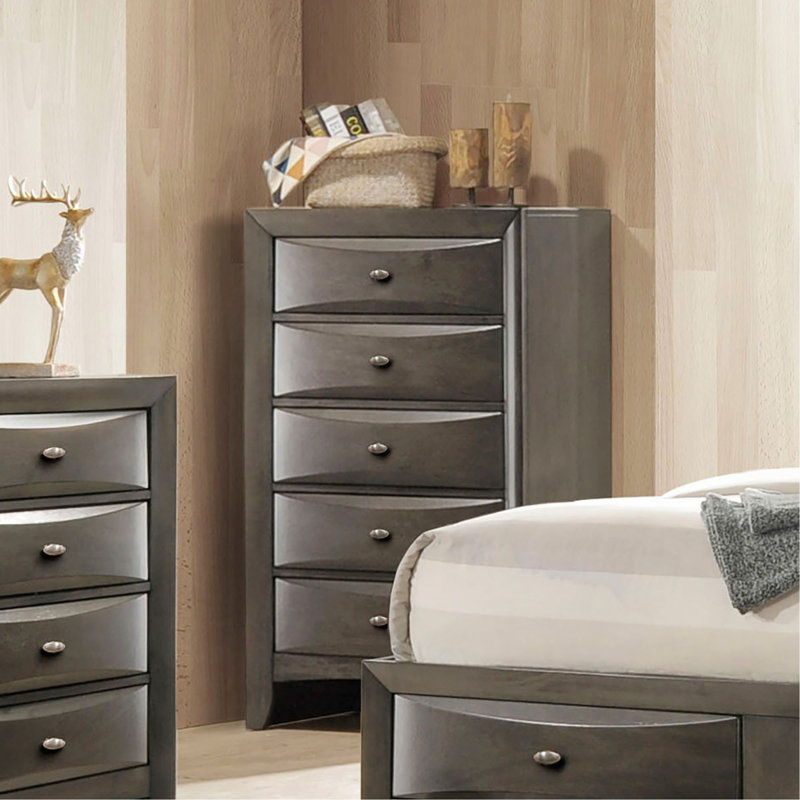 Mobilier de chambre à coucher 5 pièces, Gris