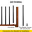 VEVOR Deck Balusters, 101 Pack Metal Deck Spindles, 26"X0.75" Staircase Baluster With Screws, Aluminum Alloy Deck Railing For Wood