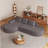 Modern Curved sofa ,Chenille Upholstered Boneless Sectional Sofa Couch Set,Modular 108.5" L Shaped Sectional Living Room Sofa Set With 3 Pillows,Free Combination Sofa Couch for Living Room,Bedroom-616325117-616325112