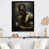 Impression noire sur toile encadrée
