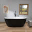 Baignoire autoportante en acrylique autoportante avec drain central 67 po x 30 po-93349868