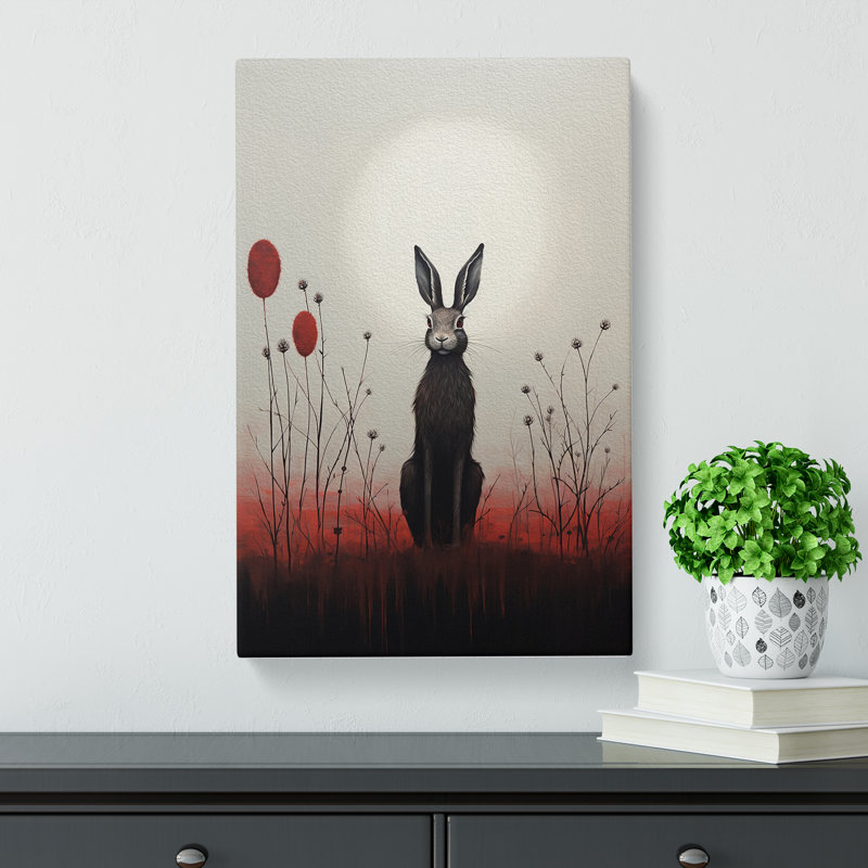 Hare Minimalism No.3 - Wrapped Canvas, 76cm H x 50cm W x 3cm D