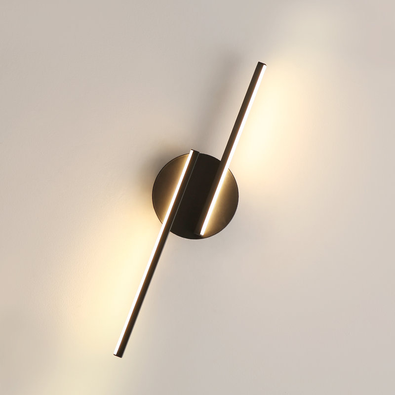 Azayleah Aluminium Indoor LED Wall Sconce, 3000K, Black