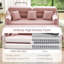 Canapé-lit modulaire convertible en forme de L, tissu chenille rose adapté aux animaux de compagnie, mousse à haute densité 4 couches, canapé-lit moderne pour le salon