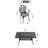 Cast Aluminum Patio Furniture With Black Frame And Seat Cushions-750768755