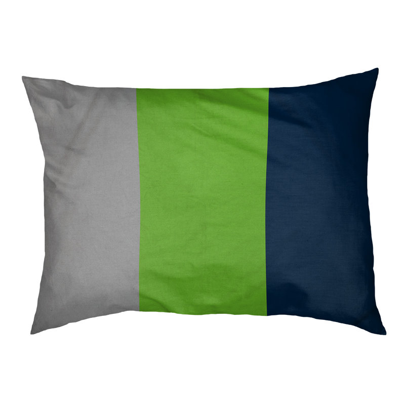 Coussin Detroit, Gray/Green, Medium (40" W x 30"D x 6.5" H)