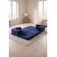Canapé modulaire en velours bleu-1068160275