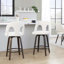Ensemble de tabourets de bar pivotant contemporain à hauteur fixe-938482835