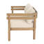 Ensemble de causeuse d'extérieur moderne en bois d'acacia pour 2 personnes avec table basse ronde Darnell