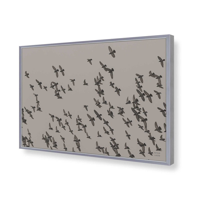 Flock II by Nathan Larson Art Print, 12" H x 18" W, Silver
