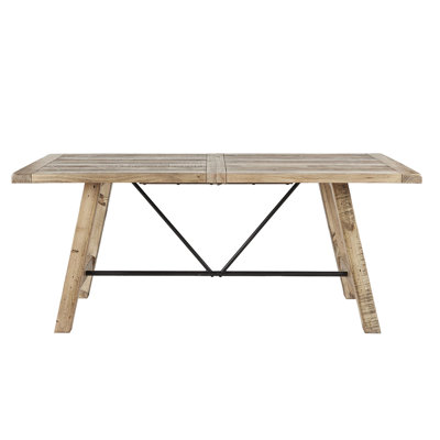 Style Solid Wood Dining Table - Natural Finish Seats 6 Persons Well Look Serves People Smoothly