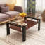 Table basse rectangulaire, plateau en verre trempé avec panneau de fibres à densité moyenne, table moderne pour le salon, verre-1253753862-1253753977