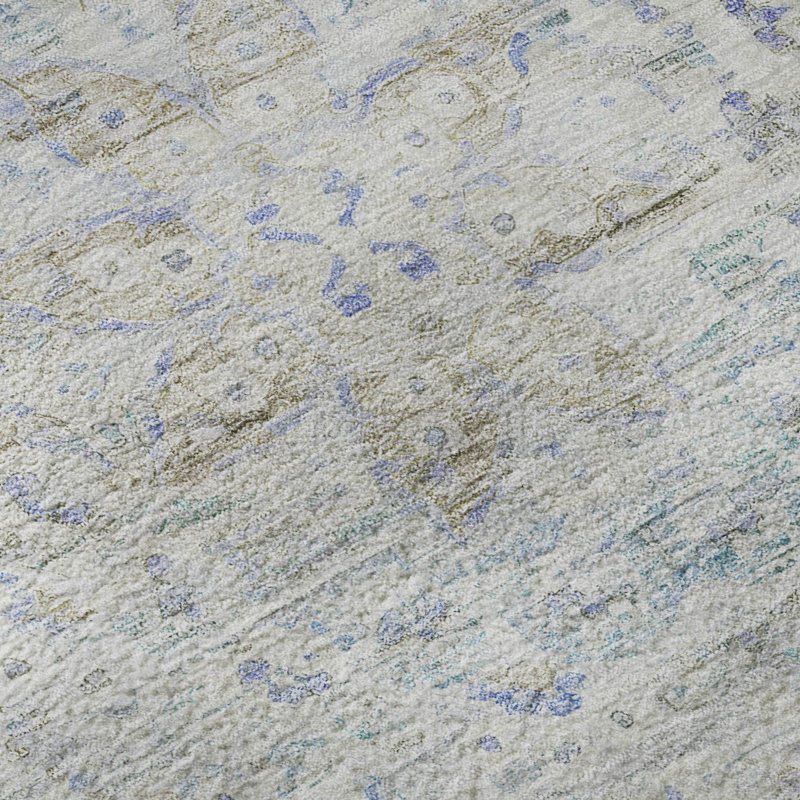 Premium Machine Washable Marasco AMF1636 Global Rug, Rectangle 3' x 5'