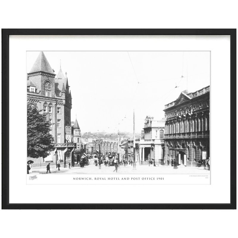 Norwich, Royal Hotel And Post Office 1901 by Francis Frith - Single Picture Frame Print, 28cm H x 36cm W x 2.3cm D