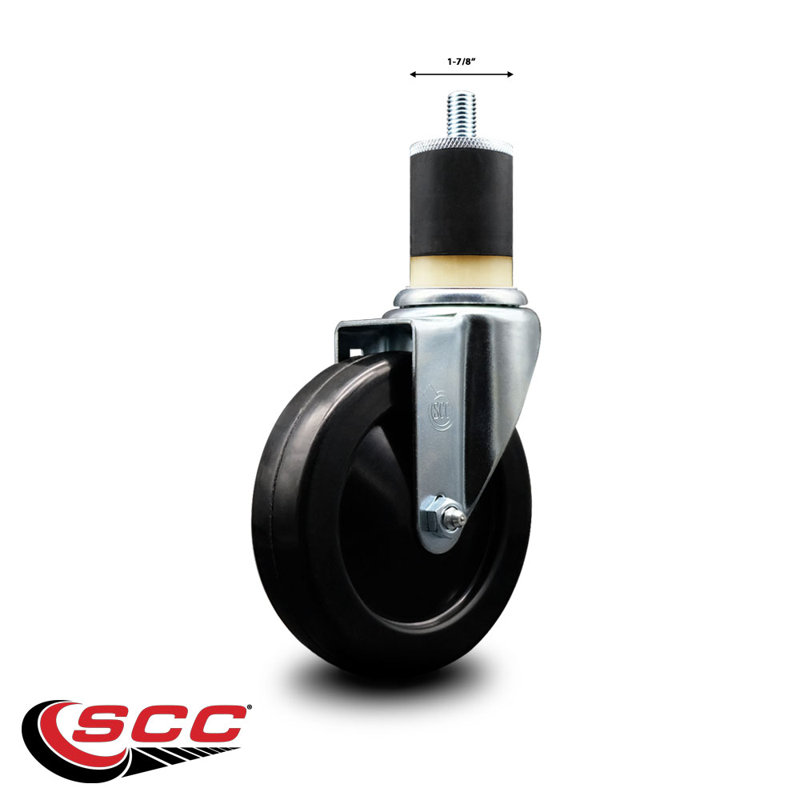 Roue souple en caoutchouc souple pivotante de 1-7 / 8 pouces SCC