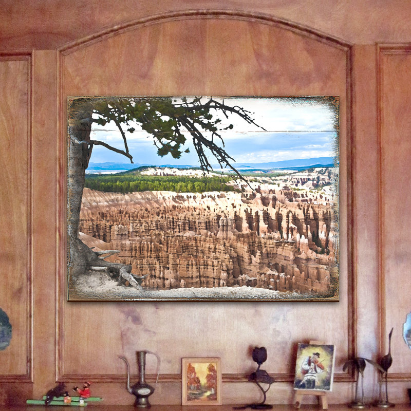 Bloc de bois canyon tree view Schaller, H 12 po x l 18 po x P 1 po