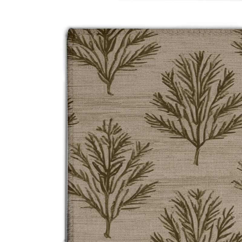 Tapis d'intérieur et d'extérieur gris Botanical, Rectangulaire 2 pi x 3 pi