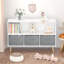 Bibliothèque pour enfants avec tiroirs en tissu pliables, présentoir à livres pour enfants, armoire de rangement pour jouets-129677189