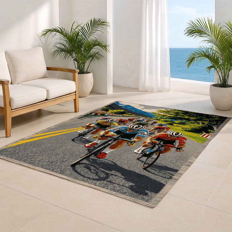 Tapis intérieur et extérieur gris Transport, Rectangle 4pi x 6 pi
