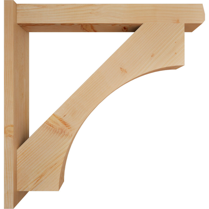 Persienne en bois rustique Westlake Craftsman, Sapin Douglas de 5 1/2 po (lisse), P 36 po x H 36 po