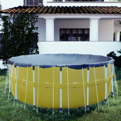 Royal Shade 100 GSM Premium Round Blue Winter Swimming Pool Cover Tarp