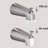 Wall Mounted Shower With 8" Rain Head And Handheld In Brushed Nickel Finish