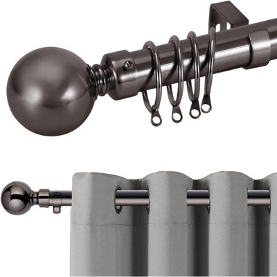Adjustable Plain Metal Ball Curtain Rod