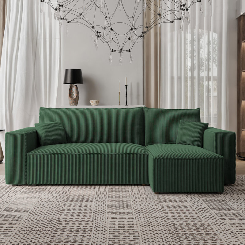 Sahur 4 Seater Sofa Bed, Dark Green