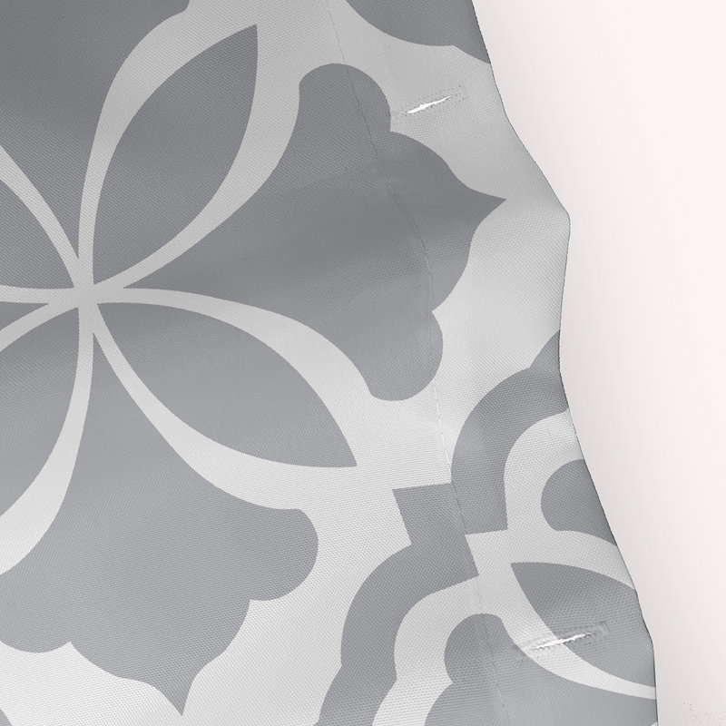 Rideau de douche simple floral Rosas, Gris