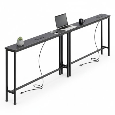 78.8 in Console Table Sofa Table with Power Outlet