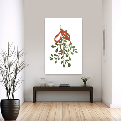Fêtes, vacances, gui, bouquet, classique, plante abstraite, art mural
