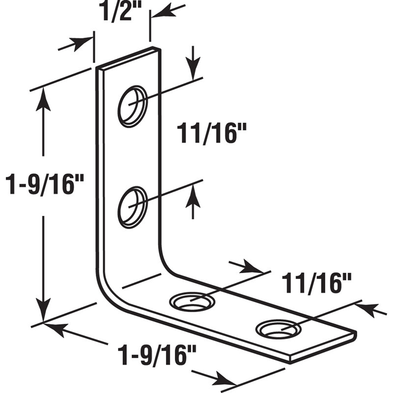 Support d'angle en acier Prime-Line
