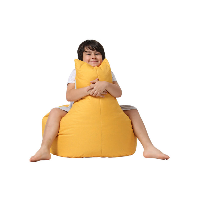 Polyester Outdoor Friendly Bean Bag Chair & Lounger, Yellow 100% Polyester