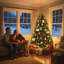 7.5Ft Green Lighted Artificial Christmas Tree With Stand