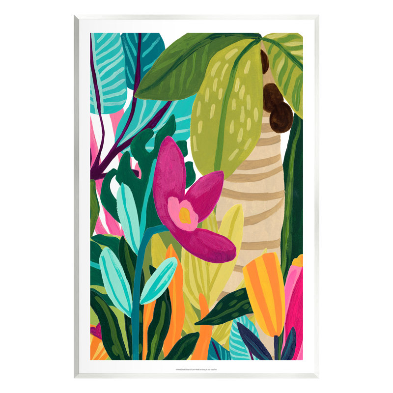 «Island Thicket Bold Tropical Plants Floater», art mural par June Erica Vess, H 19 po x l 13 po x P 0,5 po, Bois