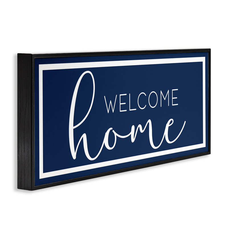 «Welcome on Blue», estampe numérique par SD graphiques Studio, Giclée encadrée noir minuit, H 10 po x l 24 po