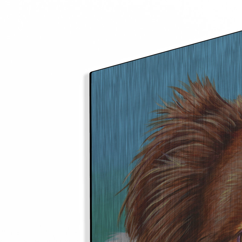 «Red Tricolor Australian Shepherd» par Rebecca Wang Art, H 36 po x l 36 po