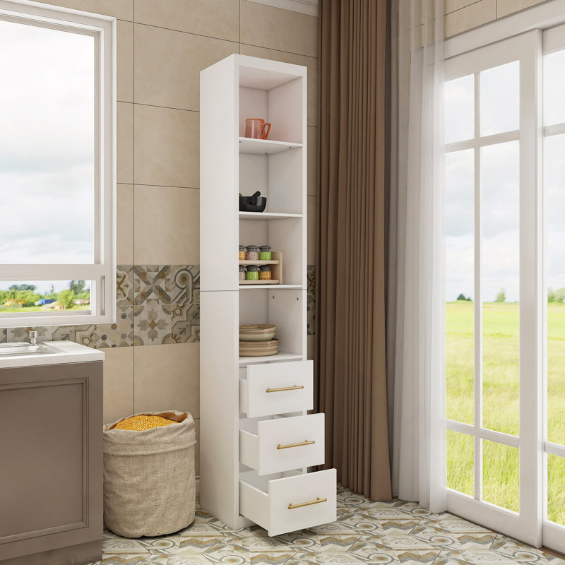 Armoire de rangement latérale avec trois tiroirs pour la chambre à coucher, le salon et la salle de bain