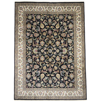 Black Traditional 10X14 Handmade Oriental Area Rug