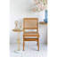 Table d'appoint dorée 13,8 x 13,8 x 24 po avec nœuds en corde et base en marbre blanc