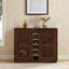 Armoire à liqueur évidée cannelée de style Mid-Century, armoire buffet avec porte-verres à vin et support à vin, armoire de rangement pour le salon, le vestibule, le couloir, la salle à manger, la cuisine-1853694712
