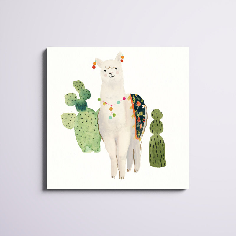 «Sweet Alpaca V», peinture sur toile, H 36 po x l 36 po