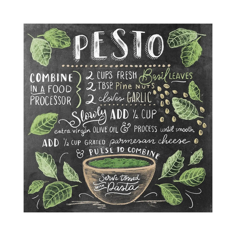 Pesto Recipe by Lily & Val - Wrapped Canvas Gallery-Wrapped Canvas Giclée, 45.72 cm H x 45.72 cm W