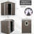 6ft X 5ft Outdoor Metal Storage Unit In Gray - Galvanized Iron Construction, Robust Build, Punched Vents, Sliding Doors With Padlock, Easy Assembly, Protected Steel Panels Unit, Structure, And-118124165-118124168