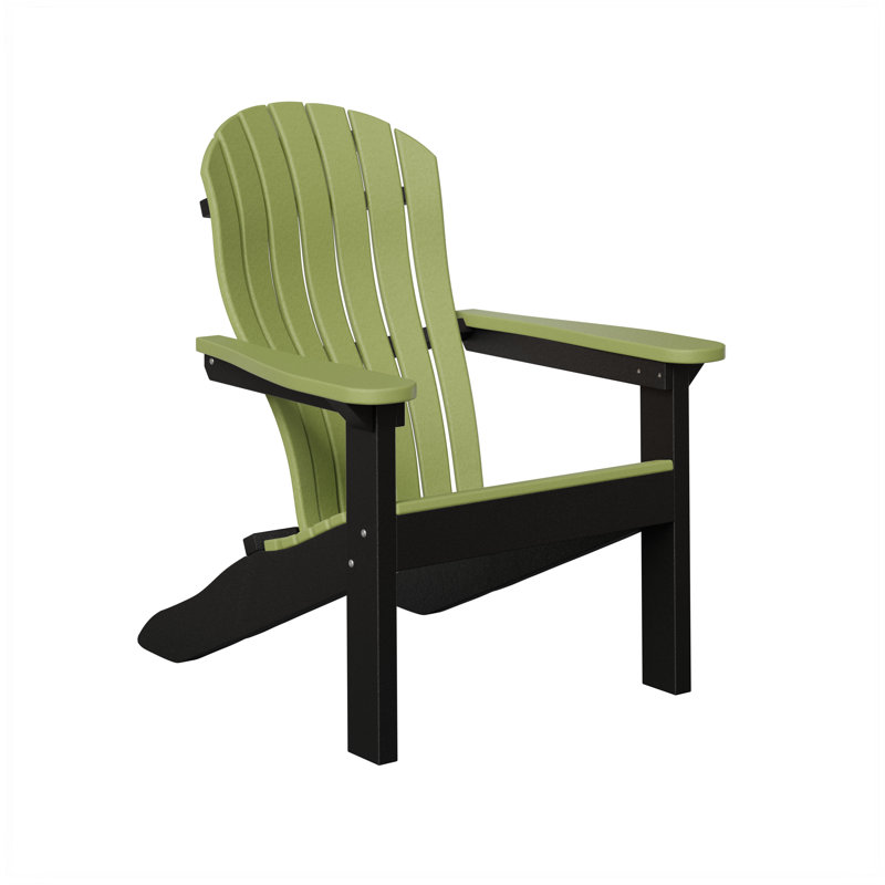 Berlin Gardens Contour Adirondack Chair, Kiwi Green with Black