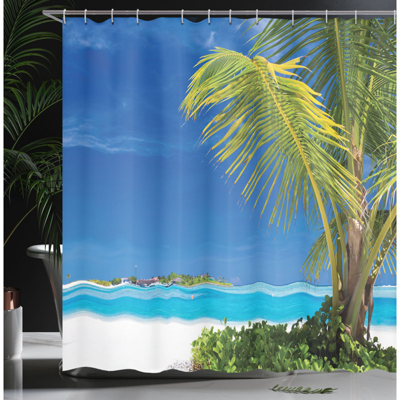 Ensemble de rideau de douche + crochets Ocean, H 84 po x l 69 po