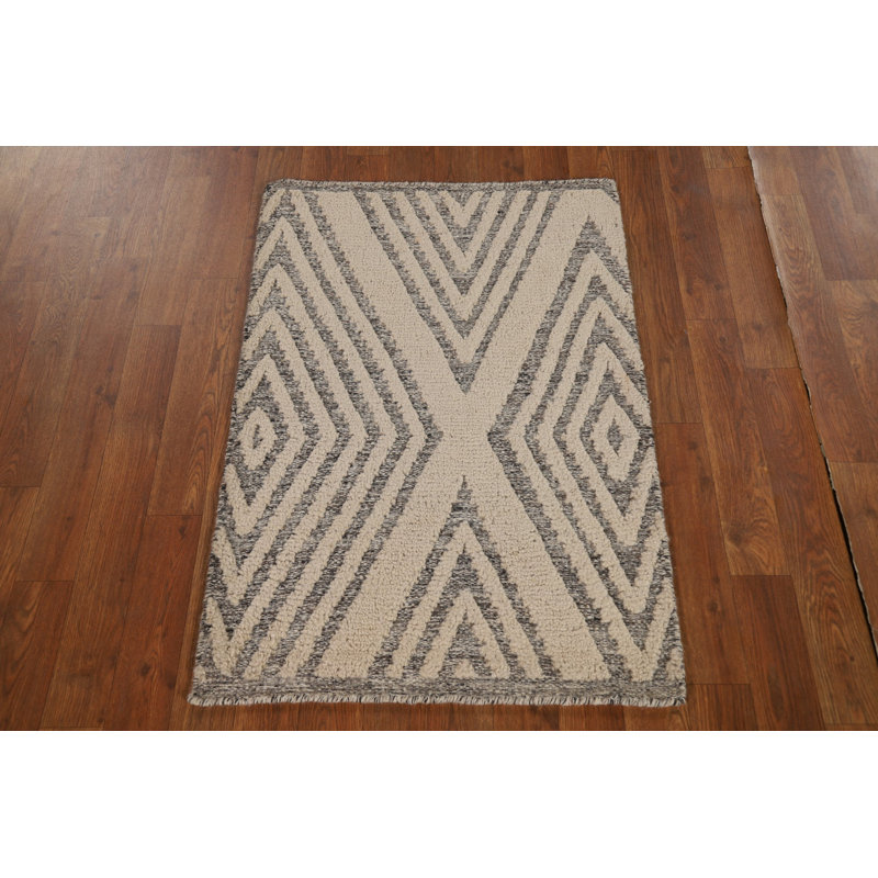 Geometric Moroccan Indian Accent Rug 2x3
