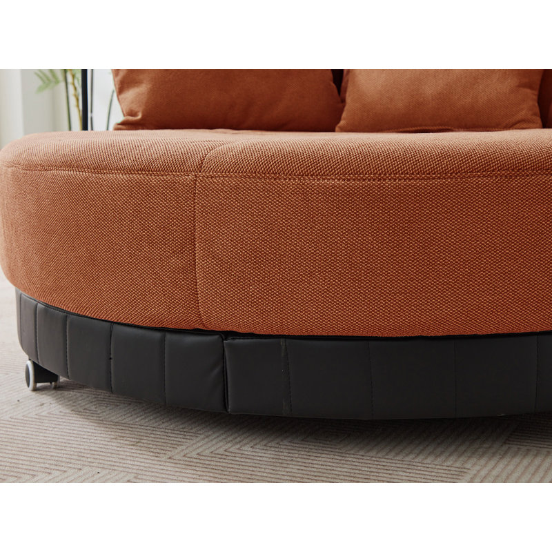 Flâneuse rembourrée, Mélange de polyester orange