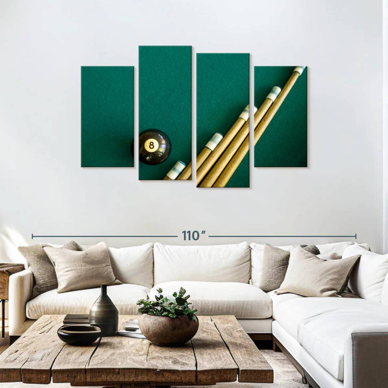 Billiard Ball And Sticks, H 48 po x l 75 po