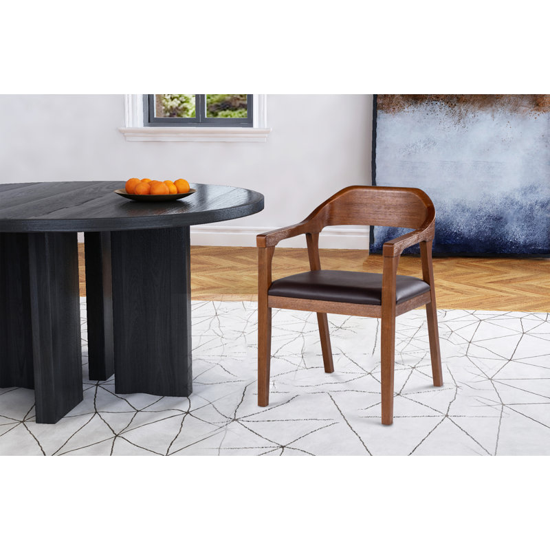 Anastassiya 18.5'' H Faux Leather Upholstered Armchair, 1